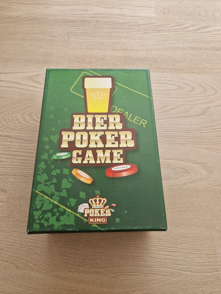 Bier Poker Game, Drie of vier spelers, Ophalen of Verzenden, Zo goed als nieuw, Poker King