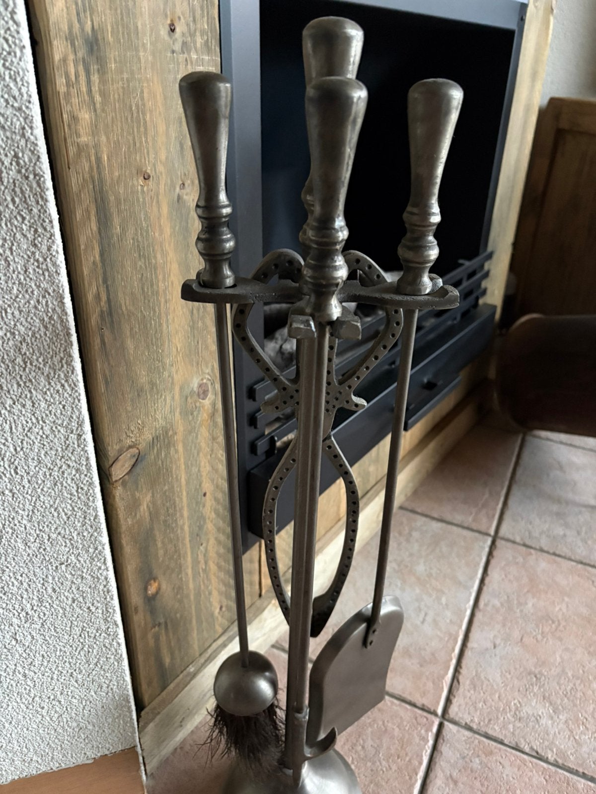 Te koop in 1 haardset en ketel, Ophalen, Zo goed als nieuw, Vrijstaande haard, Houthaard