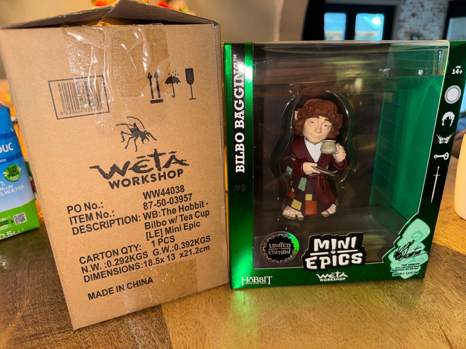 Weta Workshop Mini Epics Bilbo Baggins met Theekopje Limited, Ophalen of Verzenden, Nieuw