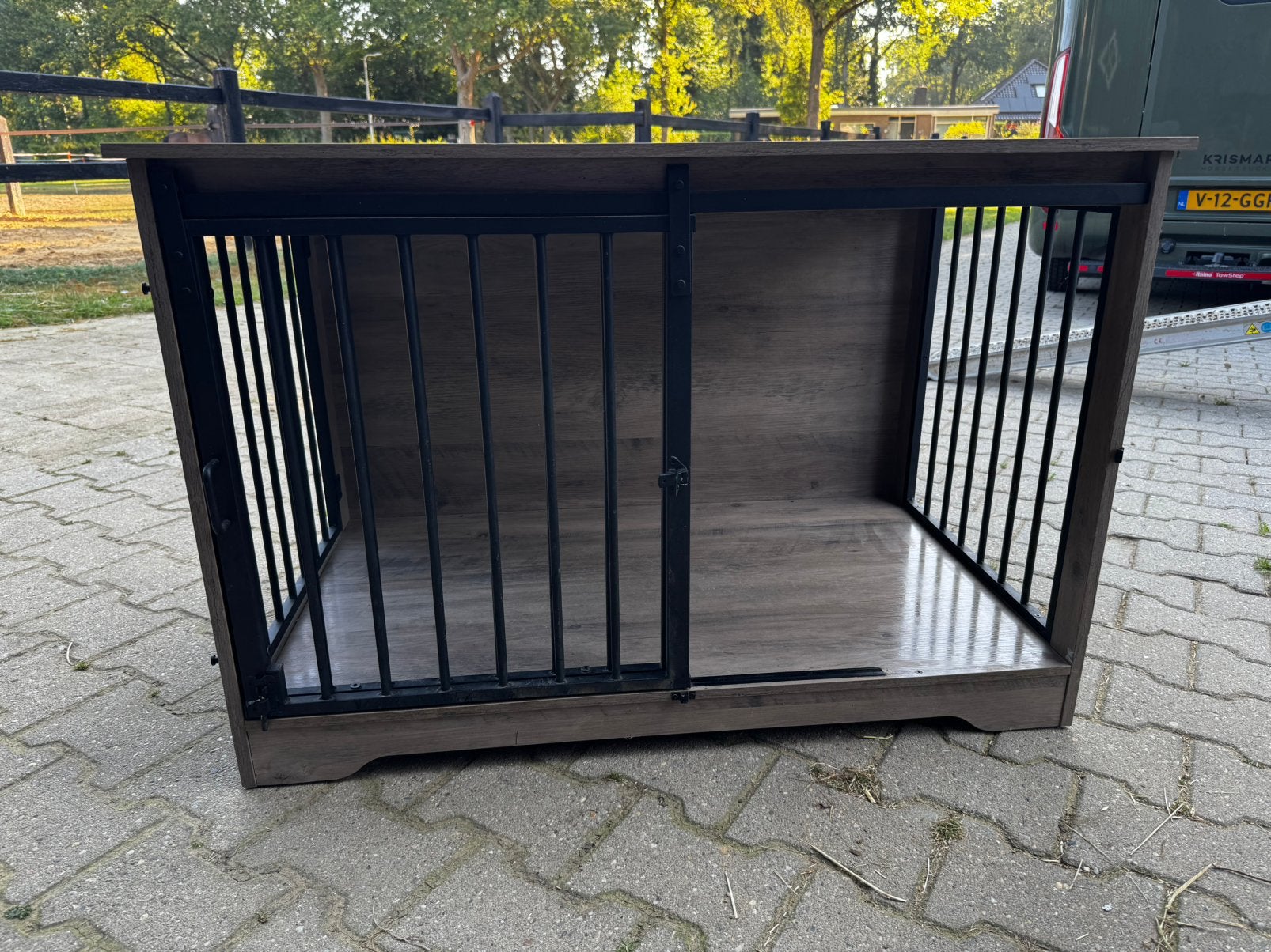 Mooie grote bench, Ophalen, Zo goed als nieuw, 75 tot 110 cm, 65 tot 100 cm