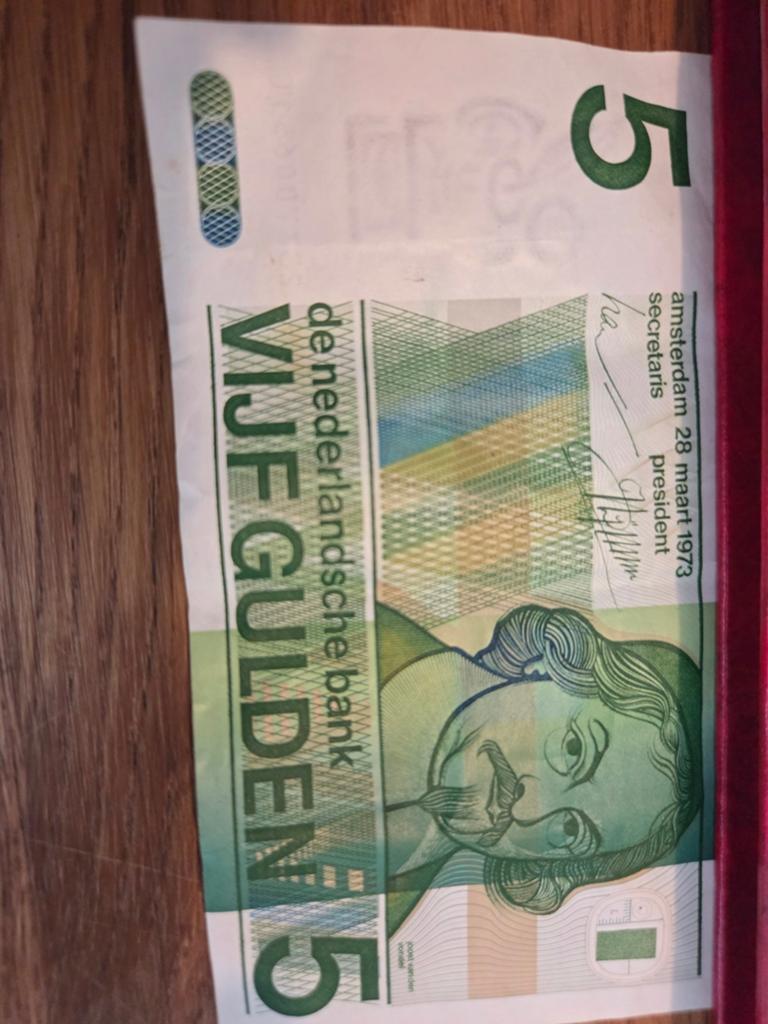 6x 5 Gulden biljetten jaren '70 - De Nederlandsche Bank, Ophalen of Verzenden