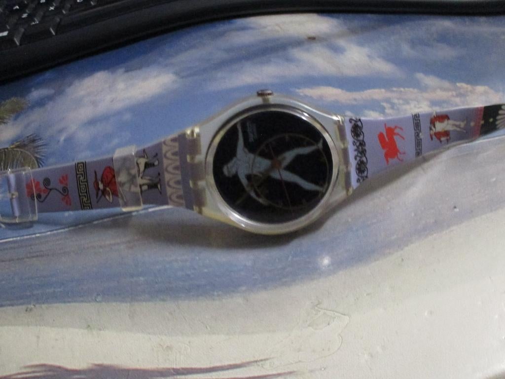 SWATCH 1991 SPORT  NWE BATTERIJ SWISS MOVEMENT WATERRESSIST., Gebruikt, Staal, Polshorloge, Swatch