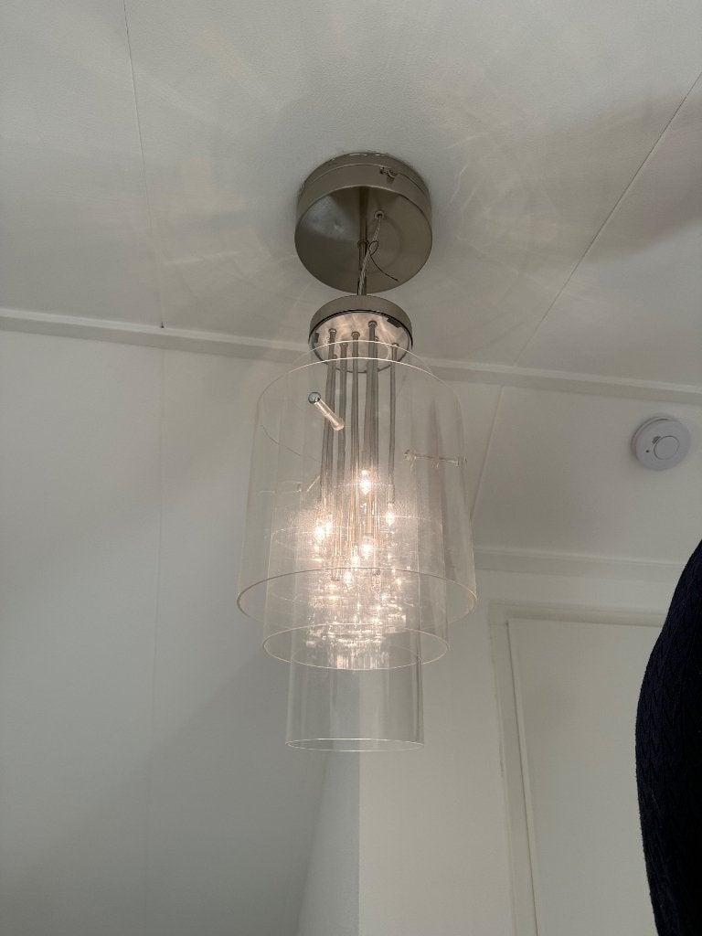 Hanglamp, Huis en Inrichting, Lampen | Hanglampen, Ophalen, Gebruikt, Glas