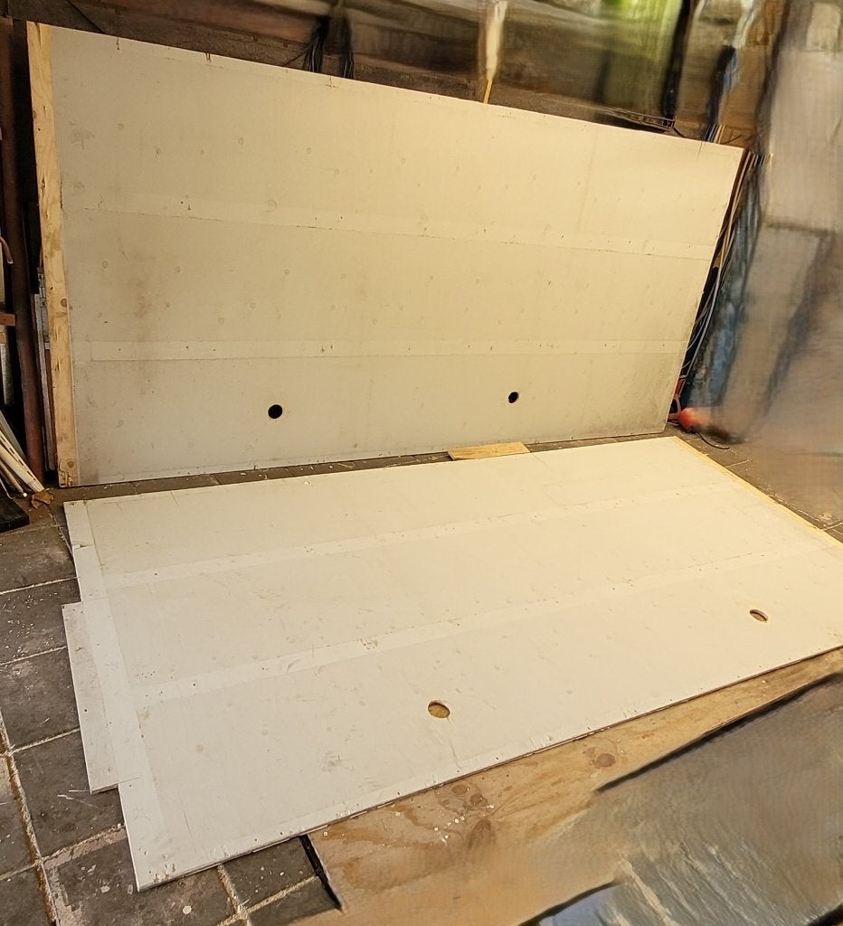 multiplex platen 12mm dik in totaal 25 m2, Doe-het-zelf en Verbouw, Hout en Planken, Ophalen, Gebruikt, Minder dan 25 mm, Plank