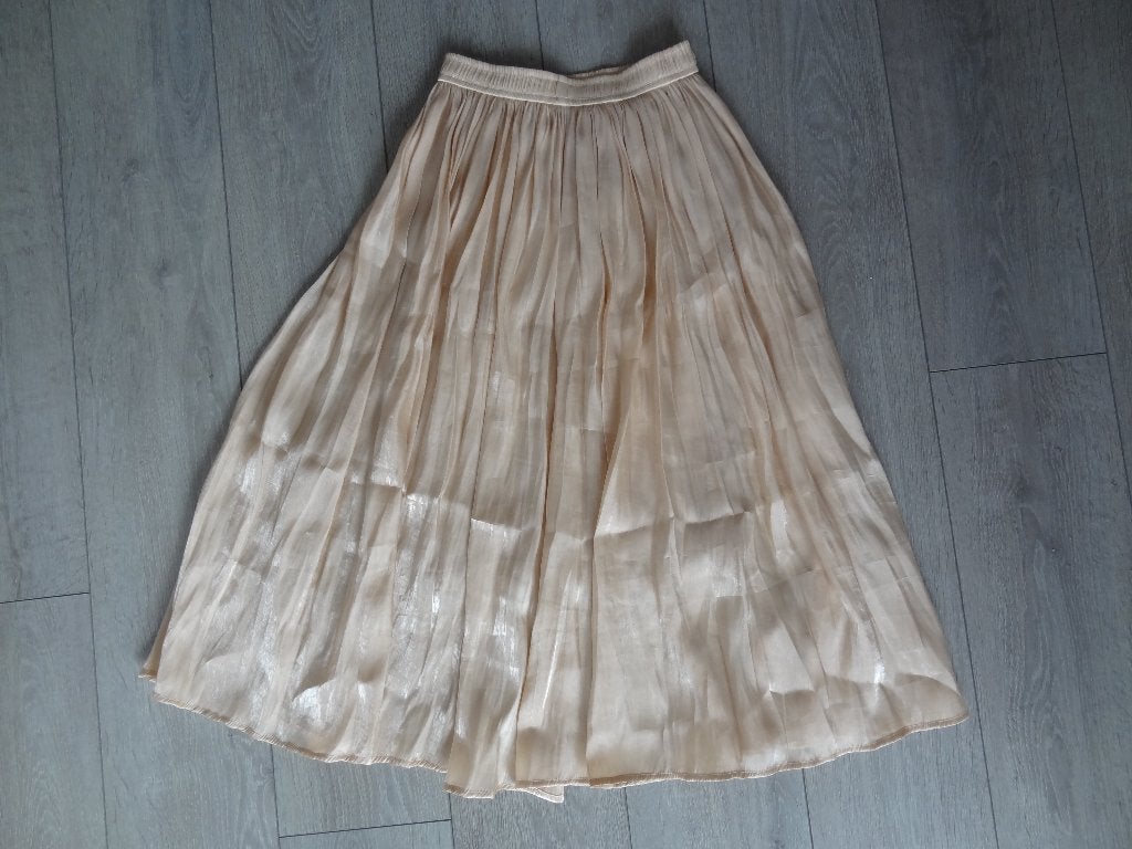 NIEUW! Plooirok Crème Maat S >Snelle Verzending!<, Beige, Nieuw, Ophalen of Verzenden, Maat 36 (S)