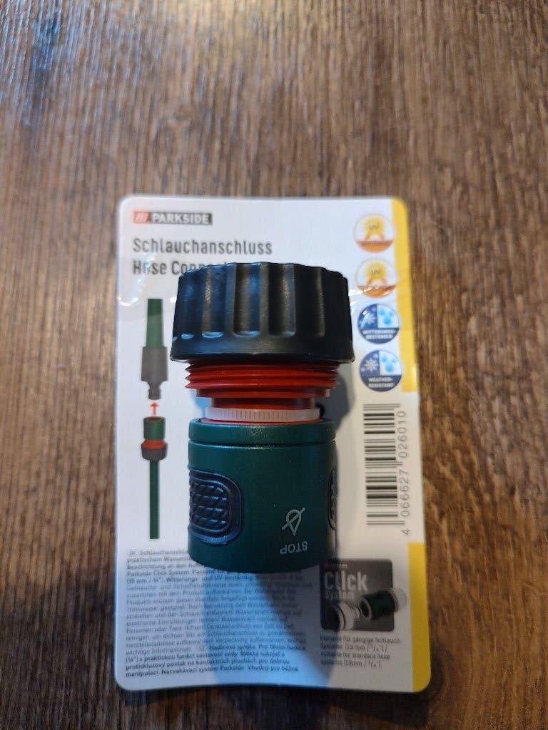 Slangkoppeling 19mm. Met waterstop., Tuin en Terras, Tuinslangen, Ophalen of Verzenden, Nieuw, Tuinslangkoppeling