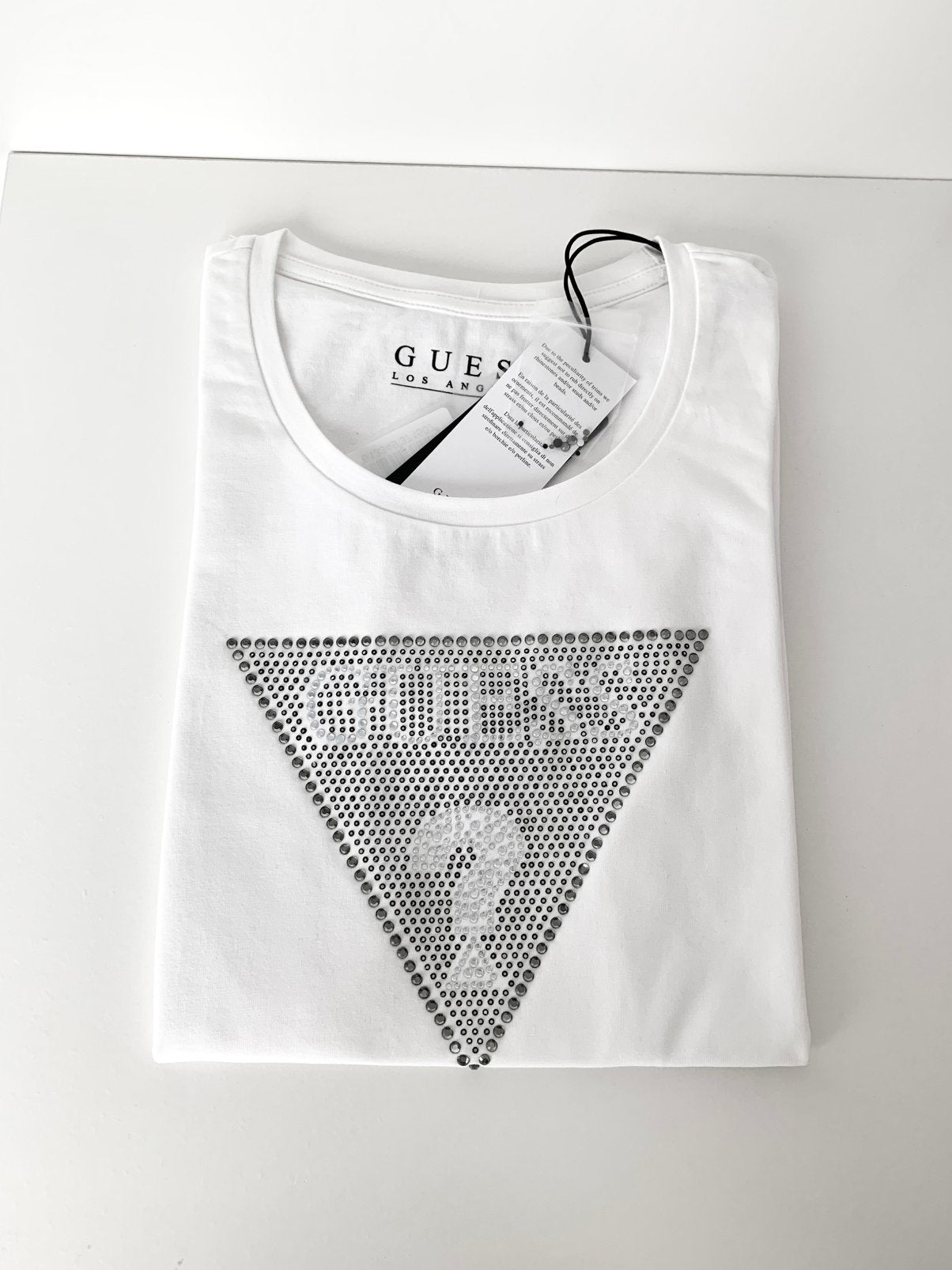 Guess tshirt strass logo XS, Kleding | Dames, Ophalen, Zwart, Nieuw, Korte mouw