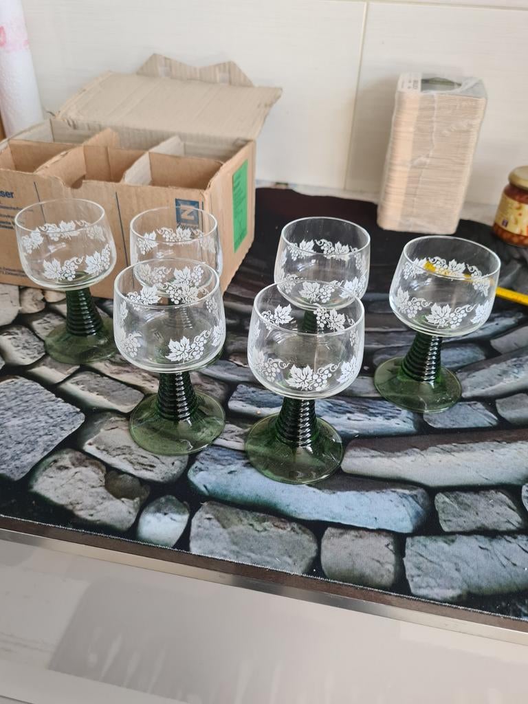 Set van 6 Roemer Rijnwijnglazen - 0,1L, Ophalen of Verzenden