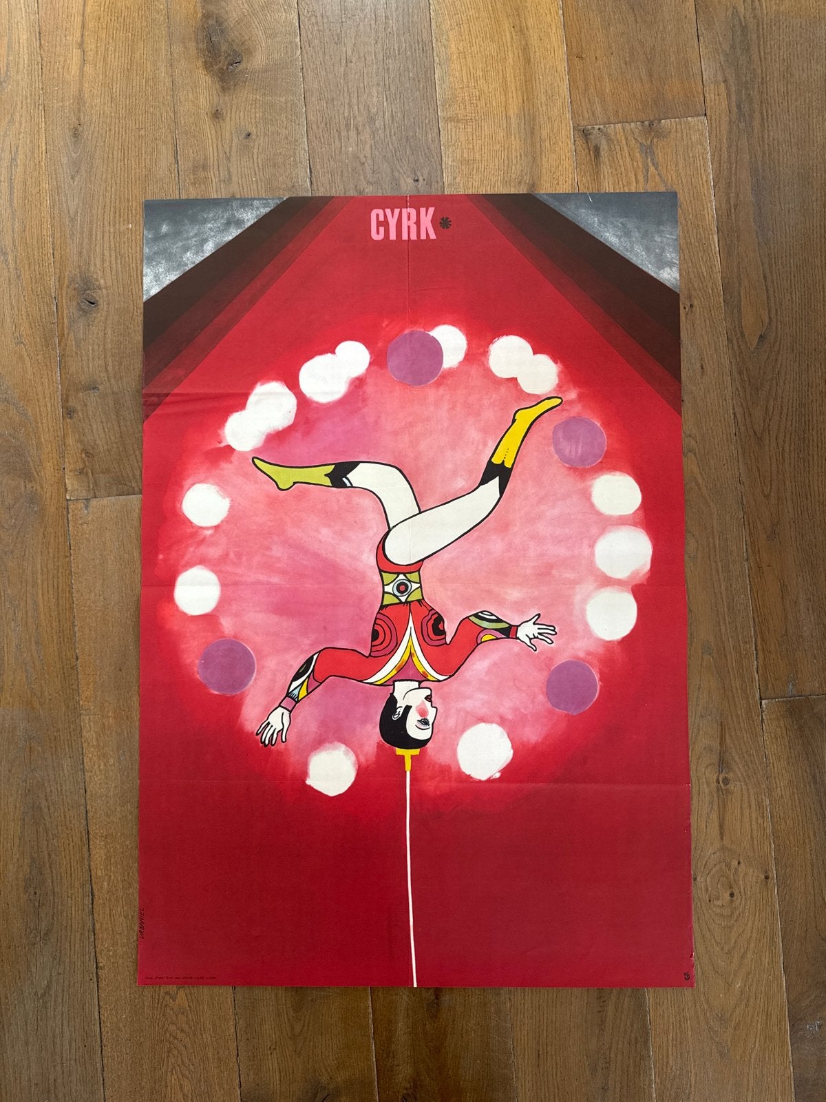 Origineel CYRK affiche - acrobaat, Deurposter of groter, Ophalen of Verzenden, Overige onderwerpen, Rechthoekig Staand