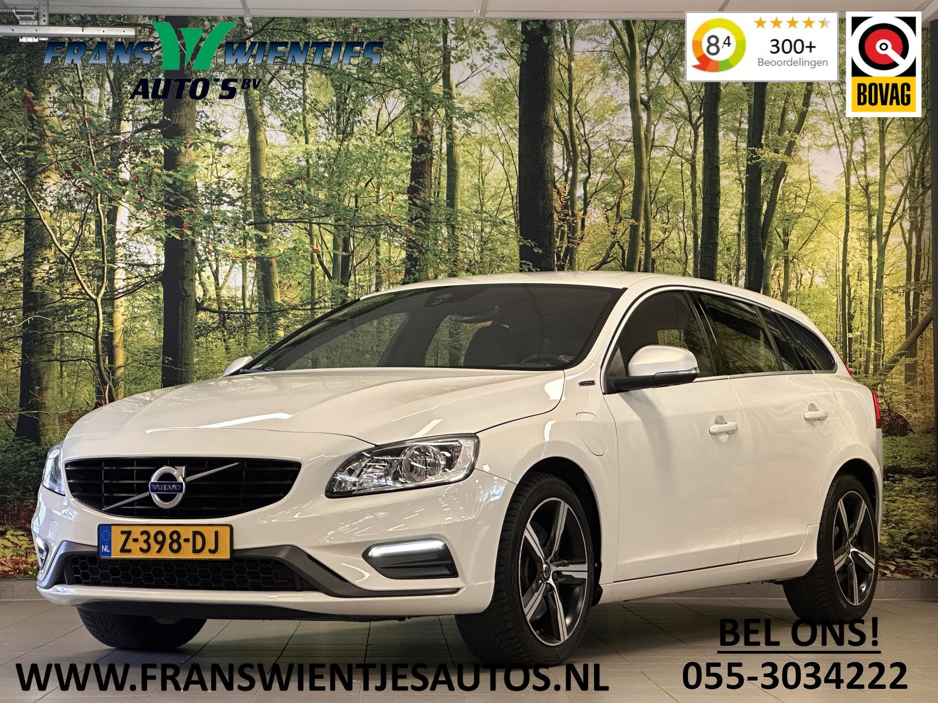 Volvo V60 2.4 D6 Twin Engine Special Edition | Dealer Onderh, Auto's, Volvo, Automaat, Wit, 226 €/maand, 1880 kg