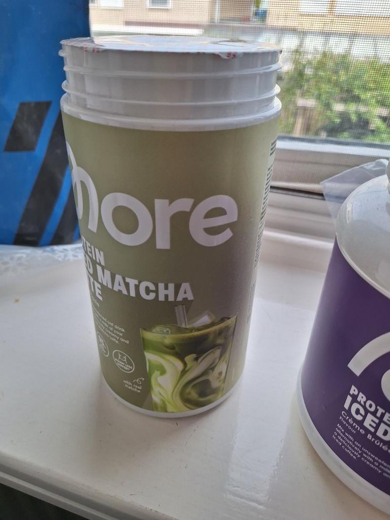More protein iced matcha latte original, Sport en Fitness, Gezondheidsproducten en Wellness, Nieuw, Poeder of Drank, Ophalen of Verzenden