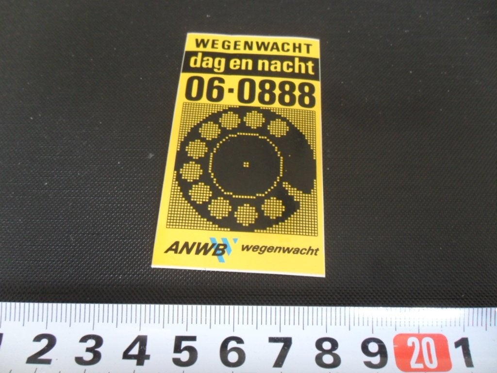 sticker ANWB wegenwacht dag en nacht 06-0888 *, Ophalen of Verzenden, Zo goed als nieuw