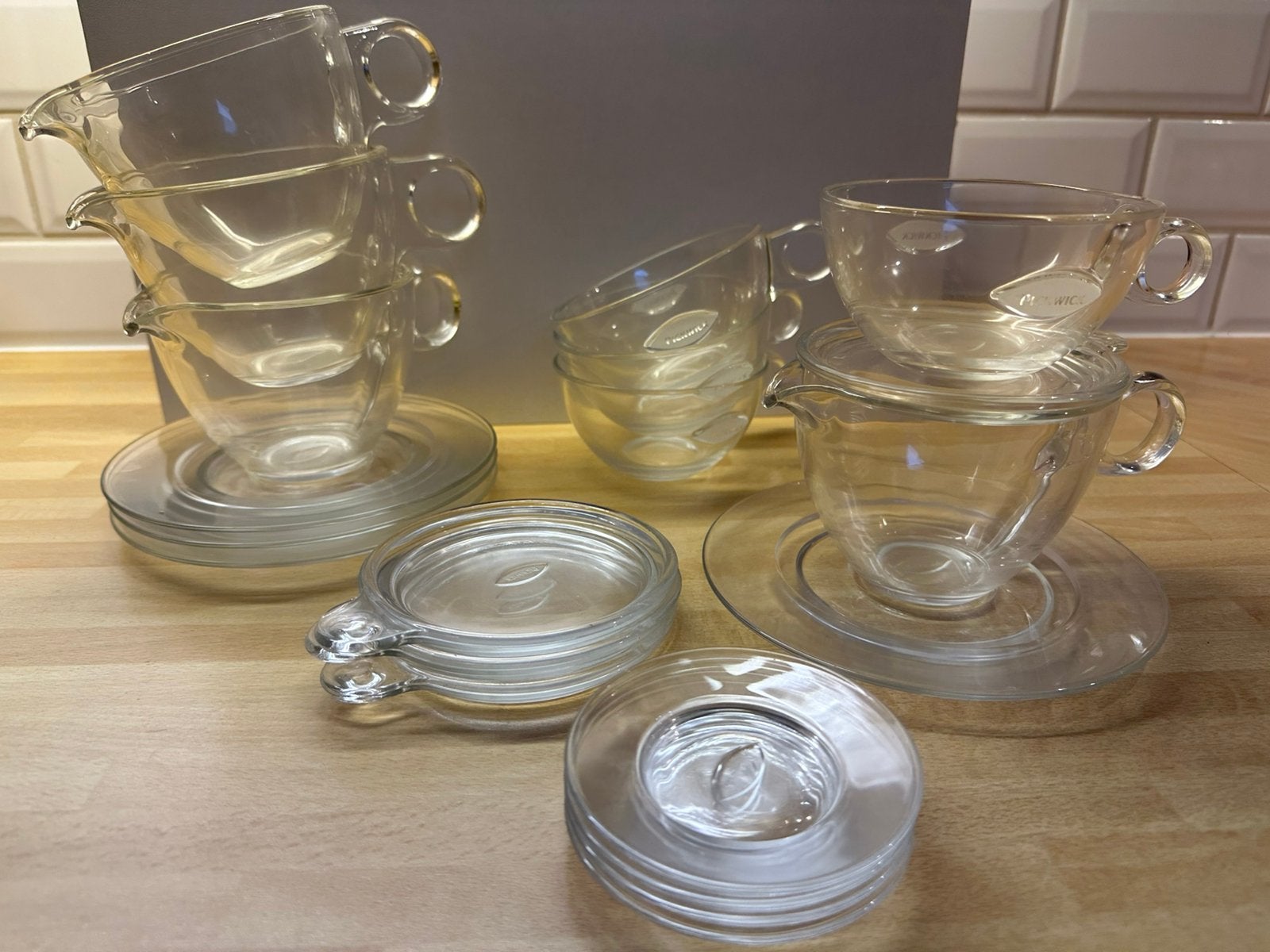 Pickwick thee glazenset als nieuw, Huis en Inrichting, Glas of Glazen, Ophalen of Verzenden, Overige stijlen, Glas