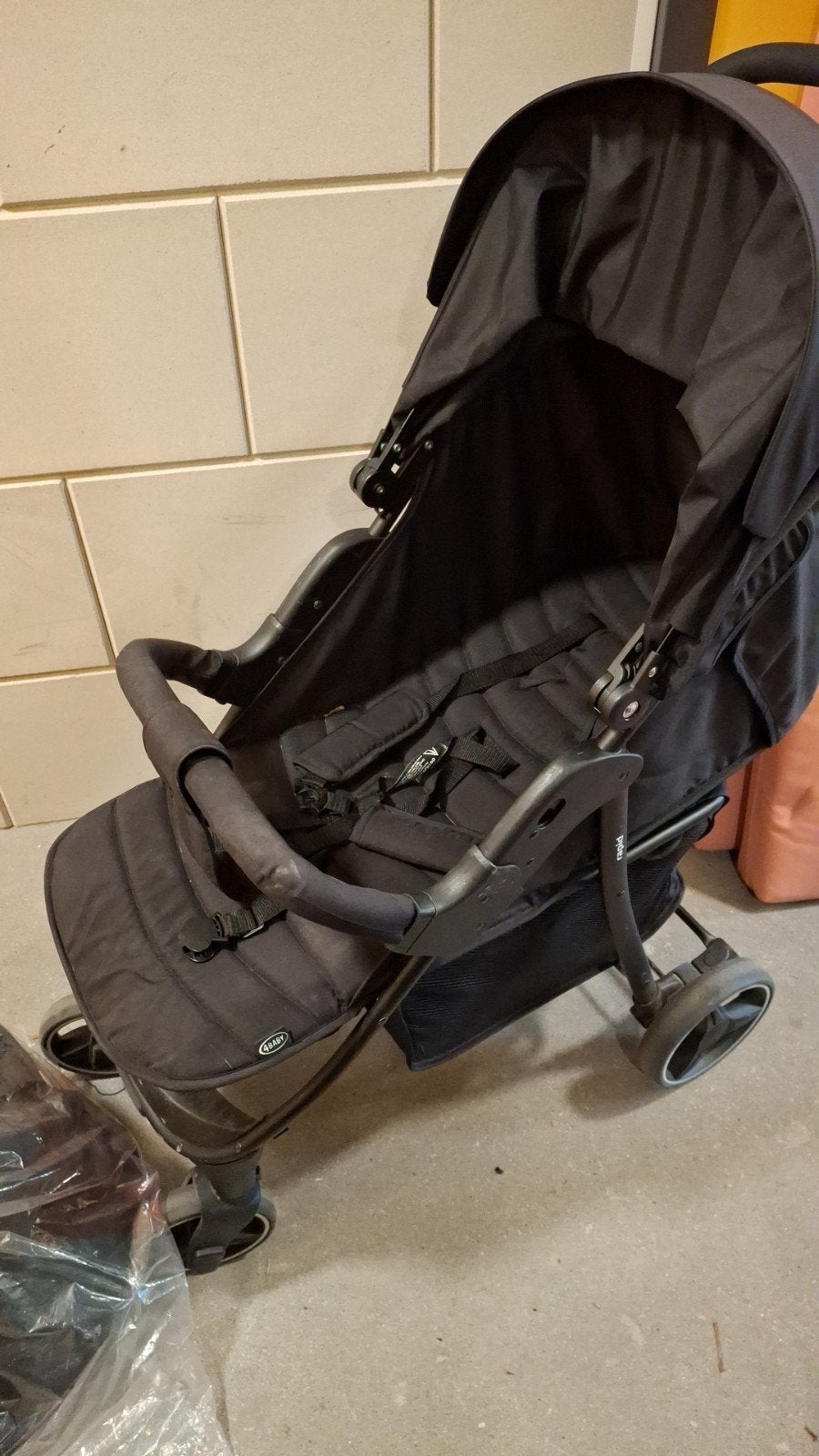 Buggy, kan helemaal plat, gratis in vliegtuig, met voetenzak, Ophalen, Gebruikt, Overige merken, Verstelbare rugleuning