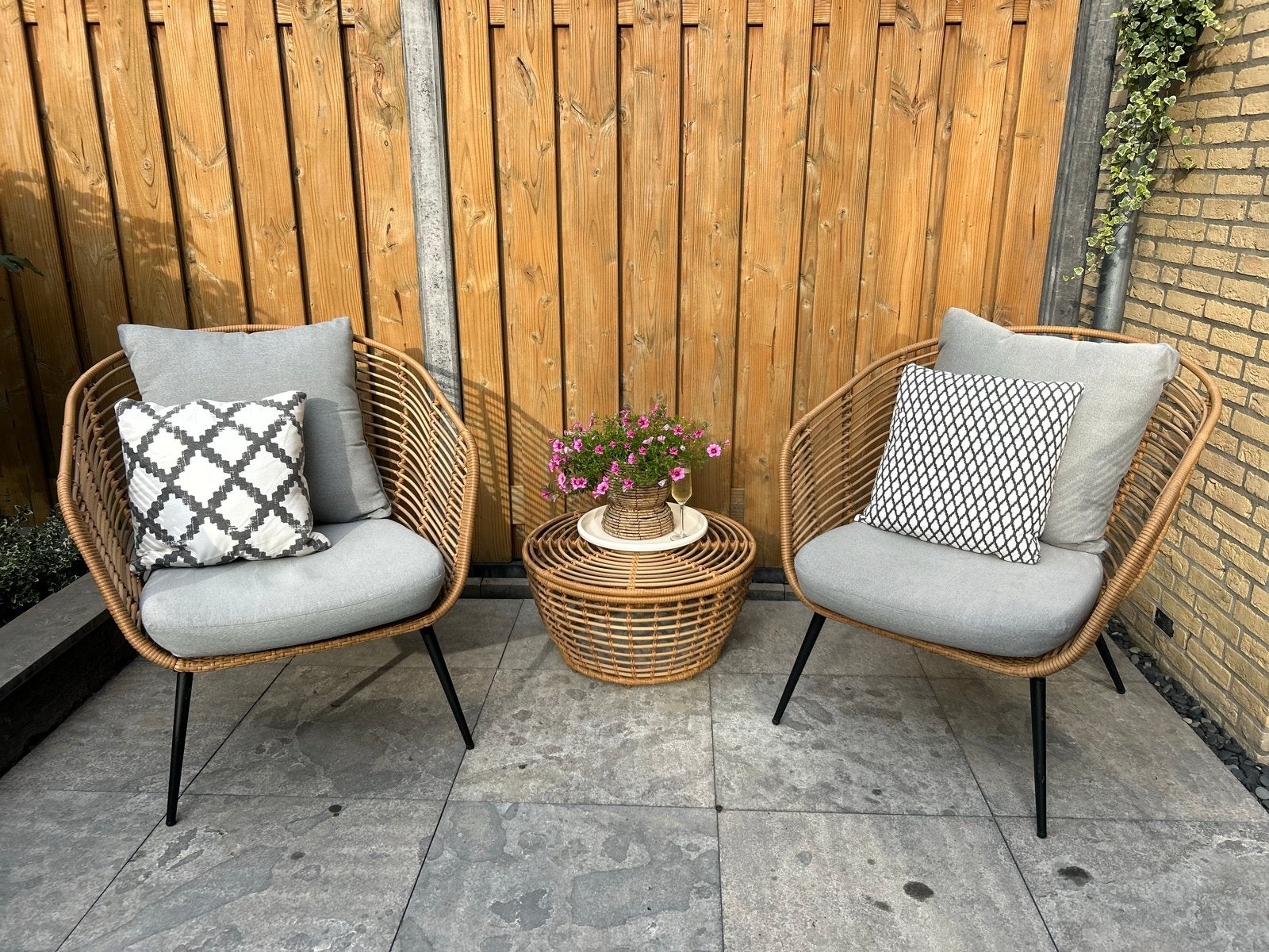 Mooie loungeset van Intratuin, zo goed als nieuw!, Rotan, Zo goed als nieuw, Loungeset, Stoel
