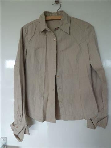 Bien Bleu sport blouse M zand, Ophalen of Verzenden, Zo goed als nieuw, Maat 38/40 (M), Beige