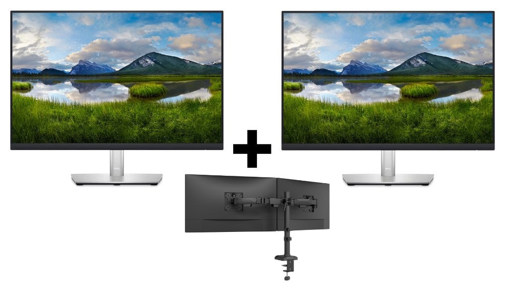 2x Dell P2423 24 inch. monitoren + monitorarm, Computers en Software, Ophalen, HD, IPS, 23,8 inch (60,45 cm)