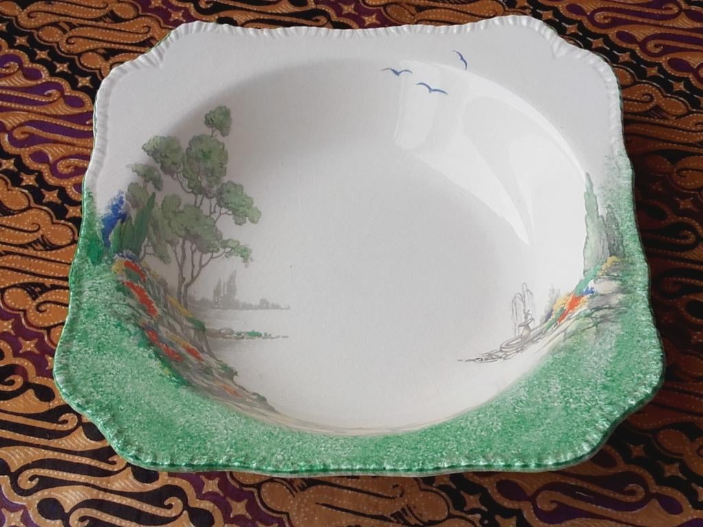 Mooi zeldzaam antiek Burslem bord uit Engeland 21,4 cm., Ophalen of Verzenden