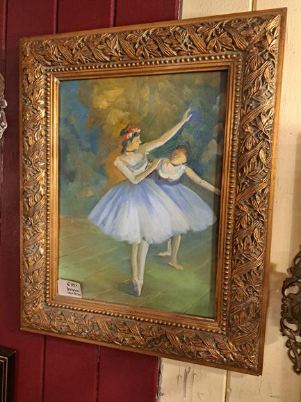 Zeer mooi klassiek schilderij ballet danseressen 53 x 44 cm, Ophalen