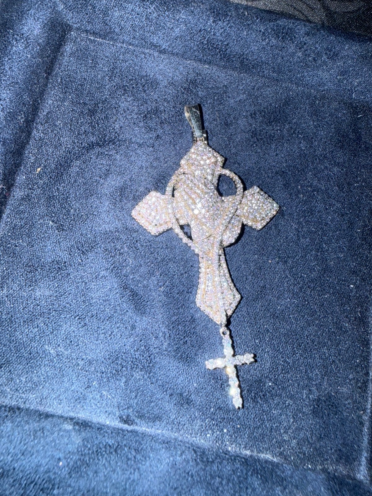 Moissanite lab diamanten hanger zilver, Ophalen of Verzenden, Zo goed als nieuw, Zilver