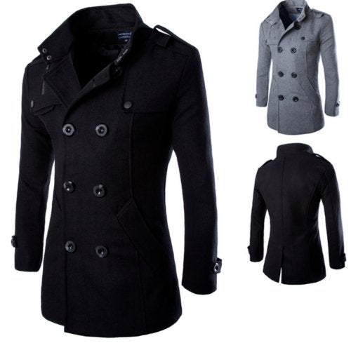 Nette heren jas (winter zwarte grijze mannen zakelijke), Verzenden, Nieuw, Overige kleuren