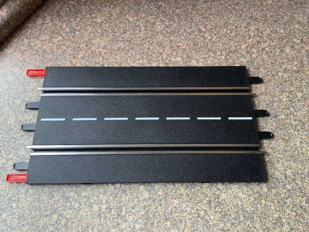Carrera 132/124 Standard recht + 2x rode baan vergrendeling, Carrera, Ophalen of Verzenden, Elektrisch, Racebaan