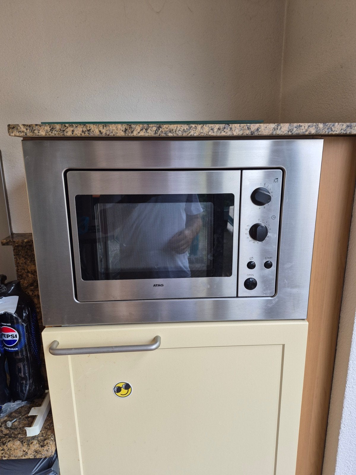 ATAG Inbouw magnetron - RVS, Ophalen, Gebruikt, Inbouw