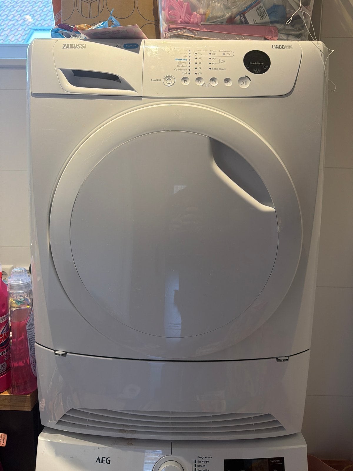 Zanussi Lindo100 Droger - Schiet in storing, Witgoed en Apparatuur, Ophalen, Niet werkend, Voorlader, Condens
