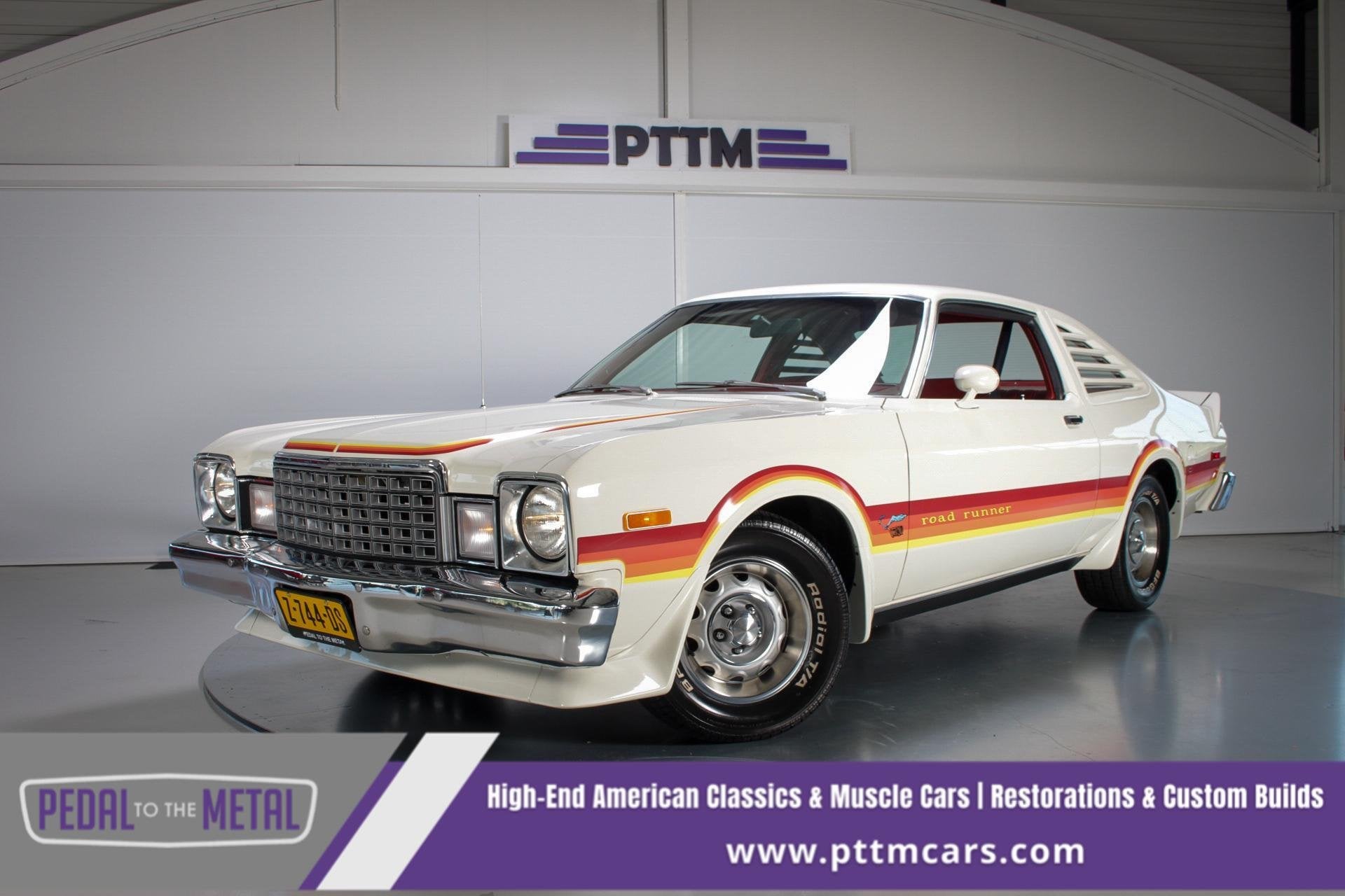 1978 Plymouth Road Runner, Auto's, Oldtimers, Achterwielaandrijving, Wit, Leder, 155 pk