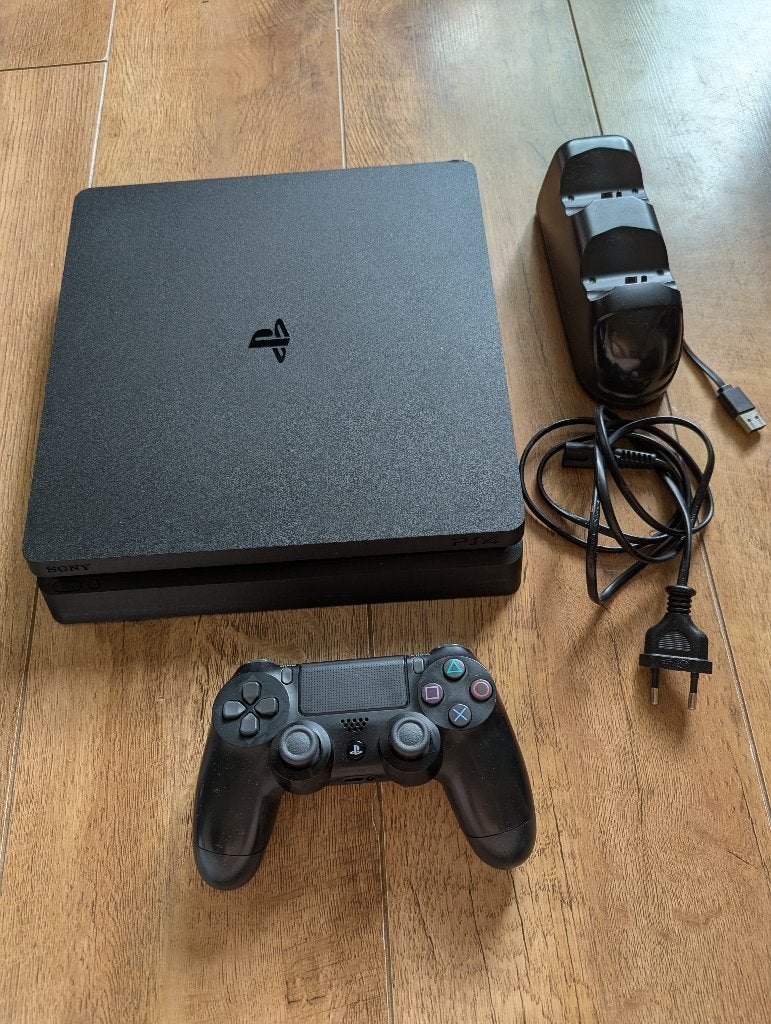 Playstation 4 | PS4 Slim 1TB met Controller + Kabels, Ophalen of Verzenden, Zo goed als nieuw, 1 TB, Met 1 controller
