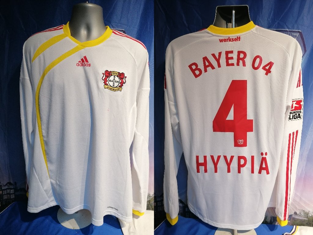 Player issue Bayer Leverkusen 2009-10 uit shirt Hyypia 4, Verzamelen, Ophalen of Verzenden, Zo goed als nieuw, Buitenlandse clubs