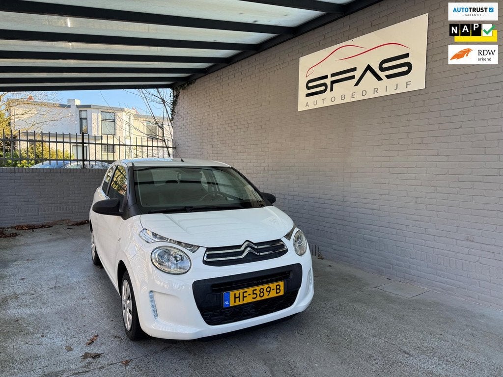 Citroen C1 1.0 e-VTi Live 69pk 3-DRS 2015 Wit, Voorwielaandrijving, Stof, Gebruikt, 4 stoelen