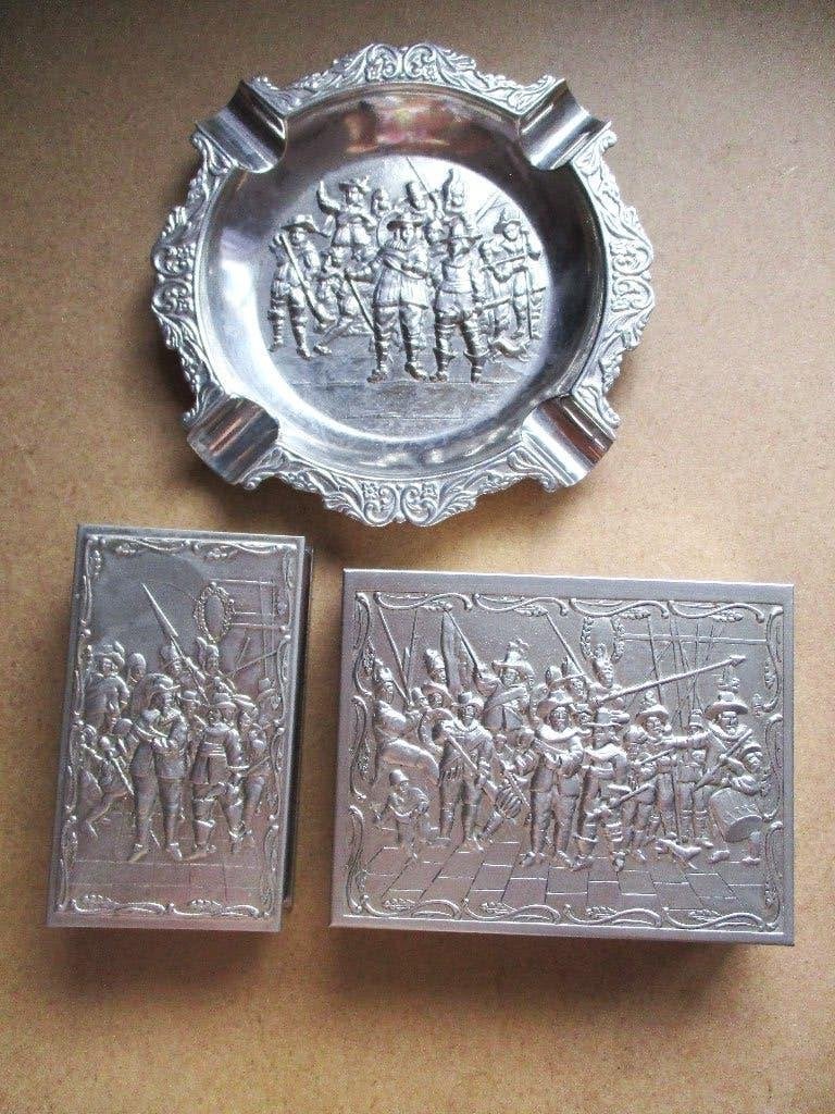 Rookartikelen - Rokerssetje  3 delig - retro vintage, Ophalen of Verzenden, Zo goed als nieuw, Overige typen