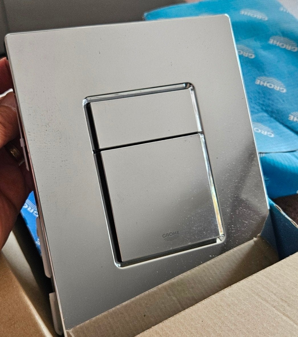 Grohe drukplaat, Doe-het-zelf en Verbouw, Ophalen of Verzenden, Zo goed als nieuw, Koper, Toilet