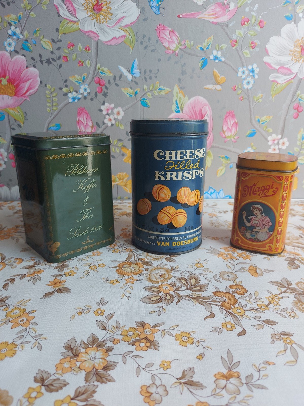 Vintage blikken, Ophalen of Verzenden, Gebruikt, Koek(jes), Overige merken