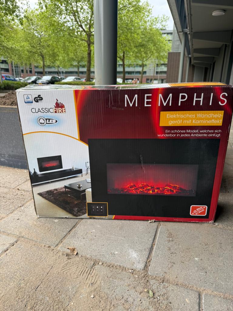 Electrische sfeerhaard Memphis, Ophalen, Nieuw, Vrijstaande haard, Elektrische haard