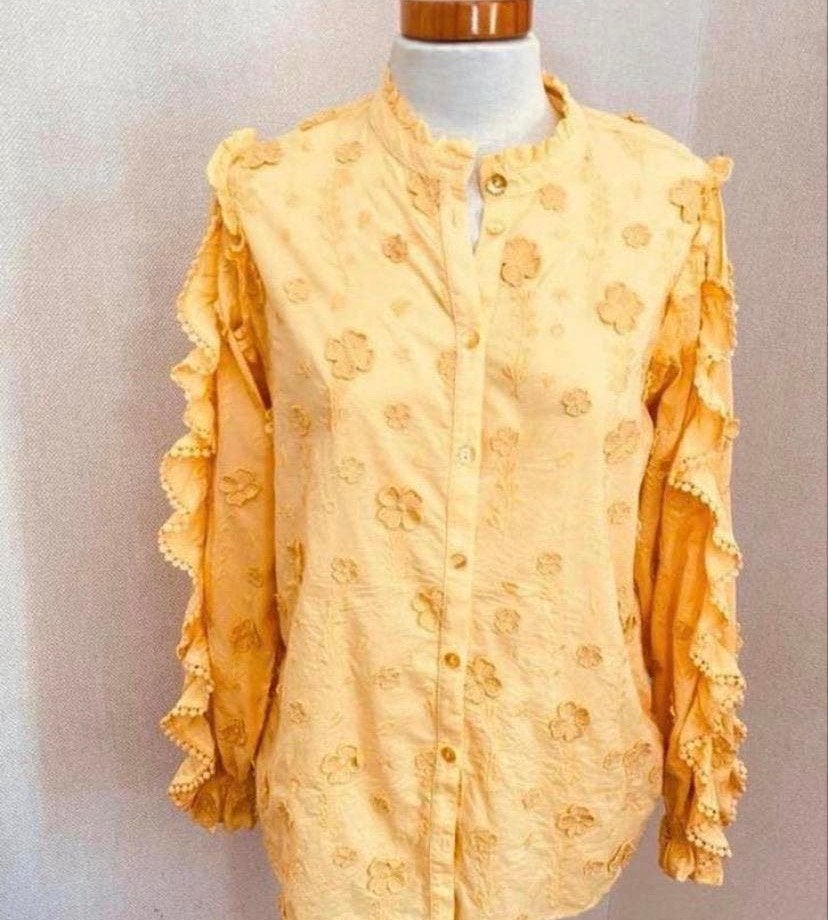 Fabienne Chapot blouse - maat 40, Ophalen of Verzenden, Zo goed als nieuw, Maat 38/40 (M), Geel