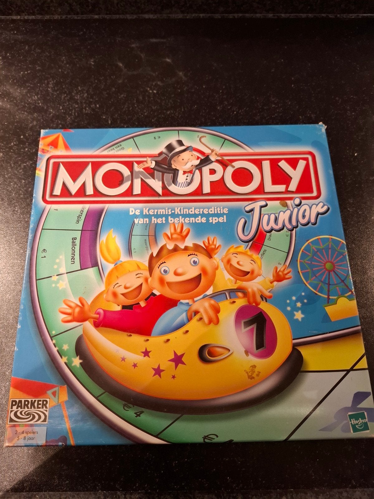 Monopoly Junior - De Kermis-Kindereditie, Drie of vier spelers, Ophalen of Verzenden, Gebruikt, Parker