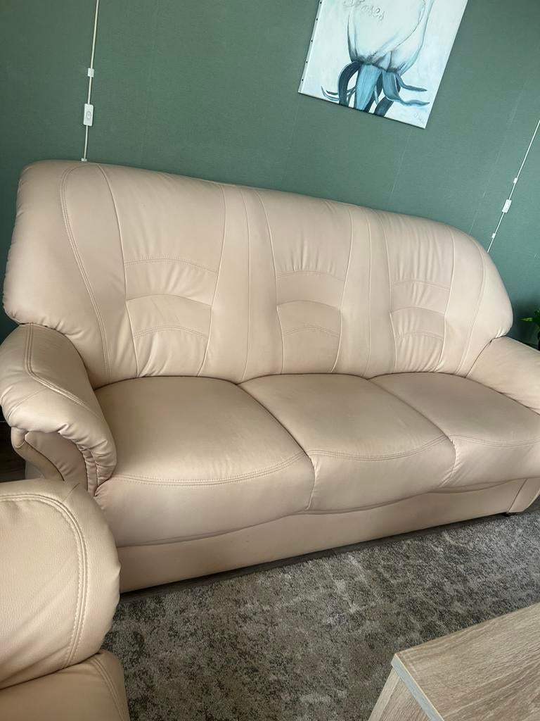 Sky lederen bankstel, Huis en Inrichting, Ophalen of Verzenden, Zo goed als nieuw, 75 tot 100 cm