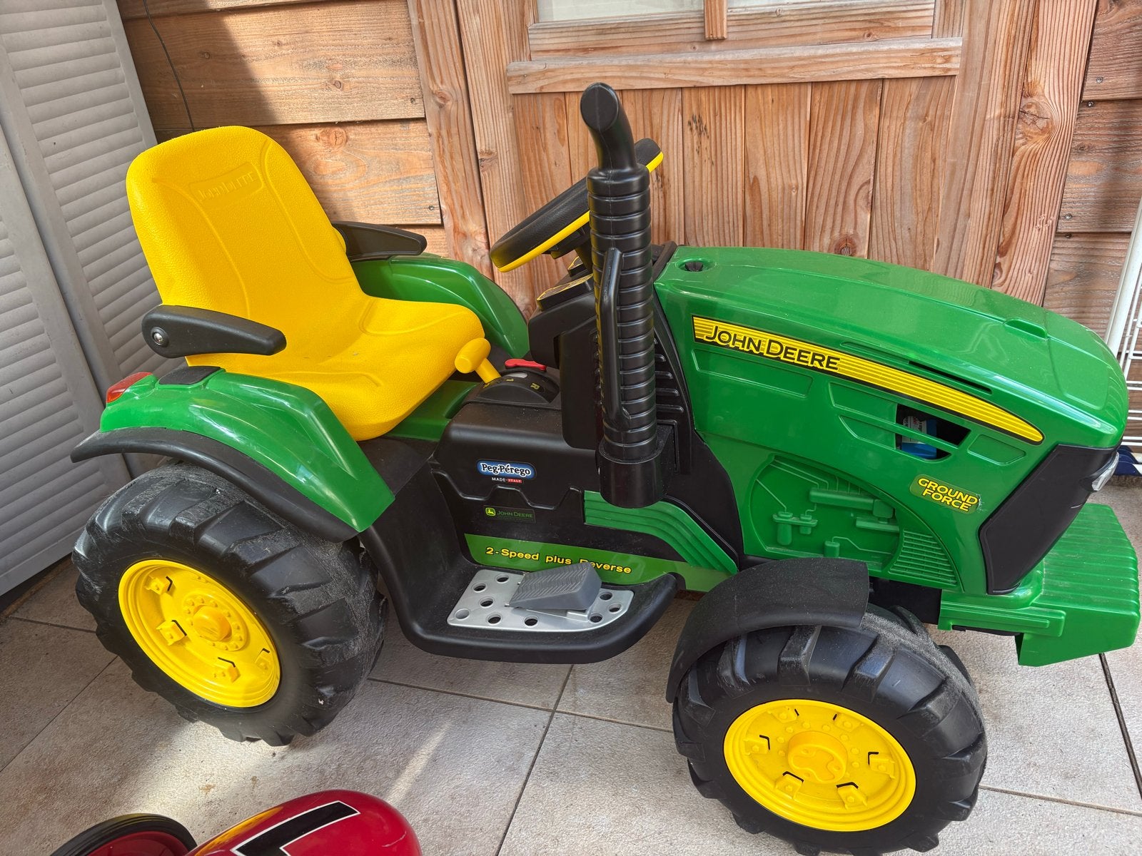 John Deere Ground Force elektrische tractor met aanhanger, Ophalen, Gebruikt, Trapvoertuig