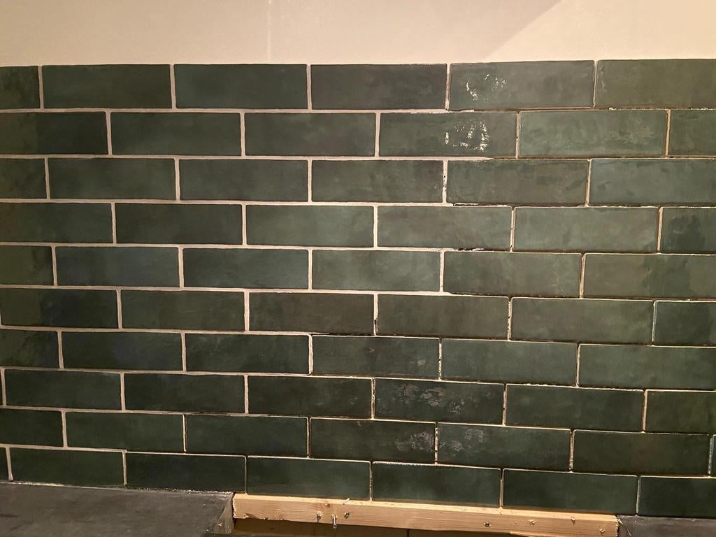 Tegels | metro | groen, Ophalen, Keramiek, Minder dan 20 cm, Minder dan 20 cm