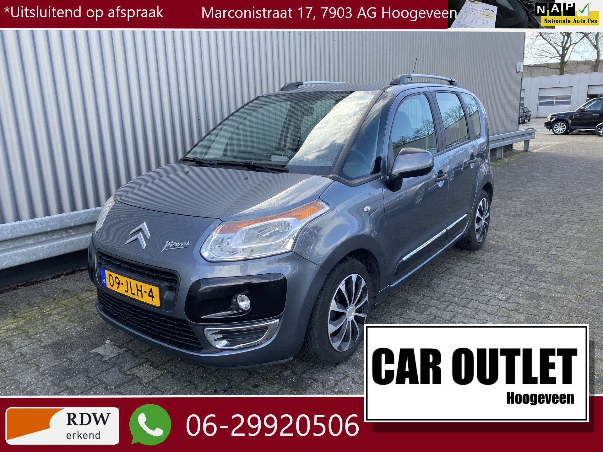 Citroën C3 Picasso 1.4 VTi Aura Airconditioning, Cruise Con, Auto's, Voorwielaandrijving, Gebruikt, 4 cilinders, Origineel Nederlands