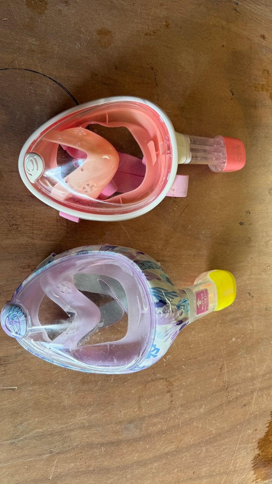 Twee kinder snorkel maskers, Ophalen of Verzenden, Zo goed als nieuw, Snorkelset