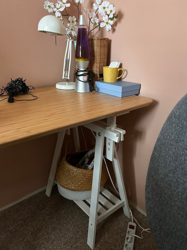 IKEA bureau/tekentafel ANFALLARE / MITTBACK, Ophalen, Zit-sta bureau, Scandinavisch, 65 cm