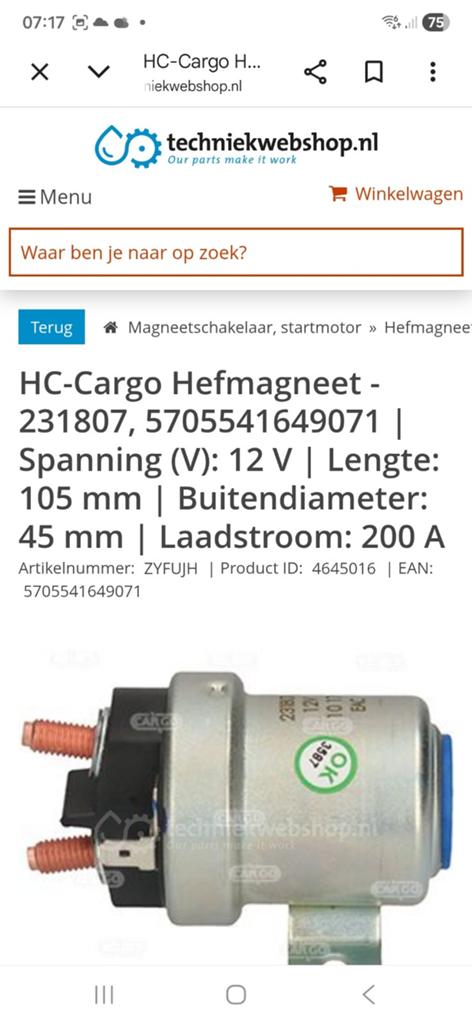 Hefmagneet oud,maar nieuwe in org verpakking, Ophalen of Verzenden, Nieuw