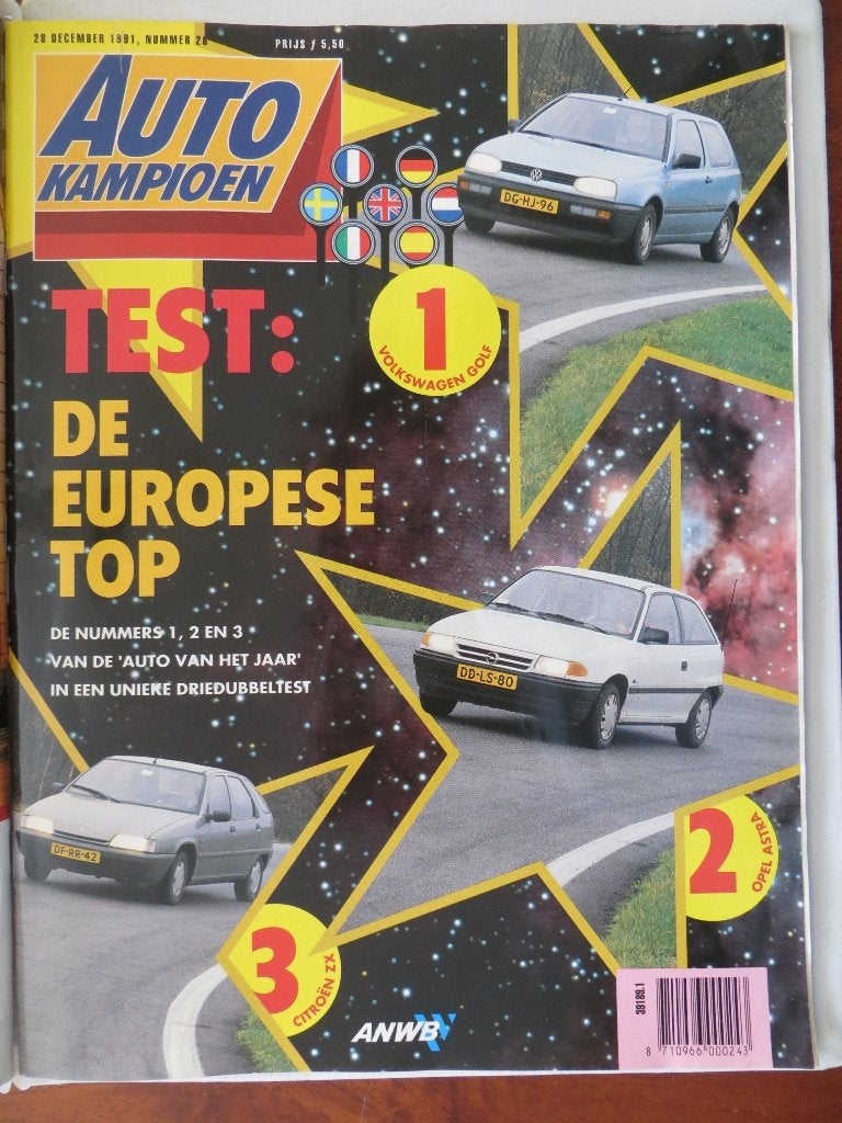 Autokampioen 26 1991 Ford RS 2000, Nissan Sunny GTI-R, Golf, Ophalen of Verzenden, Nieuw, Nissan