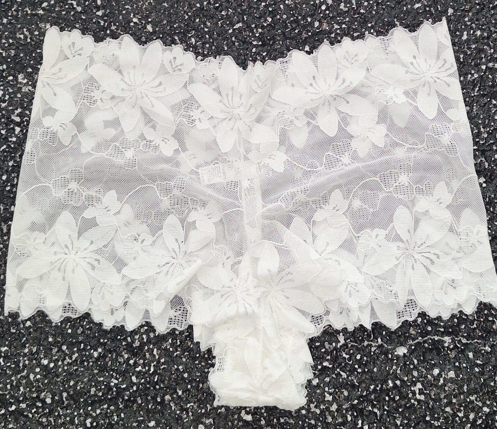 Sexy nieuwe spierwitte kanten boxershort maat XL, Kleding | Dames, Ondergoed en Lingerie, Verzenden, Wit