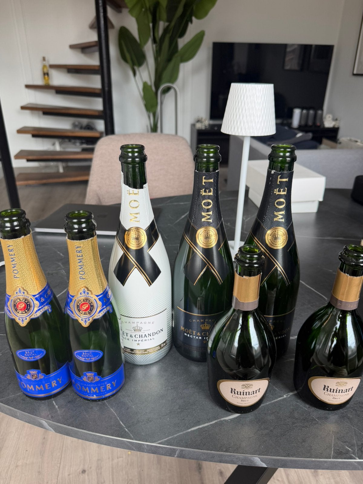 Champagne leeg, Verzamelen, Wijnen, Ophalen of Verzenden, Zo goed als nieuw, Frankrijk, Champagne
