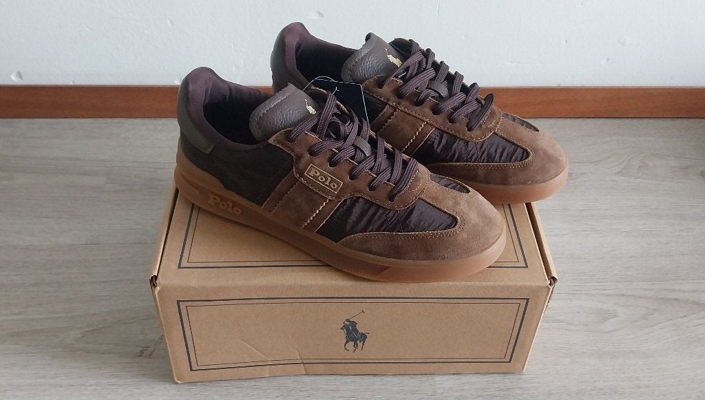 Nieuw polo Ralph Lauren sneakers, Bruin, Nieuw, Ophalen of Verzenden, Sneakers of Gympen