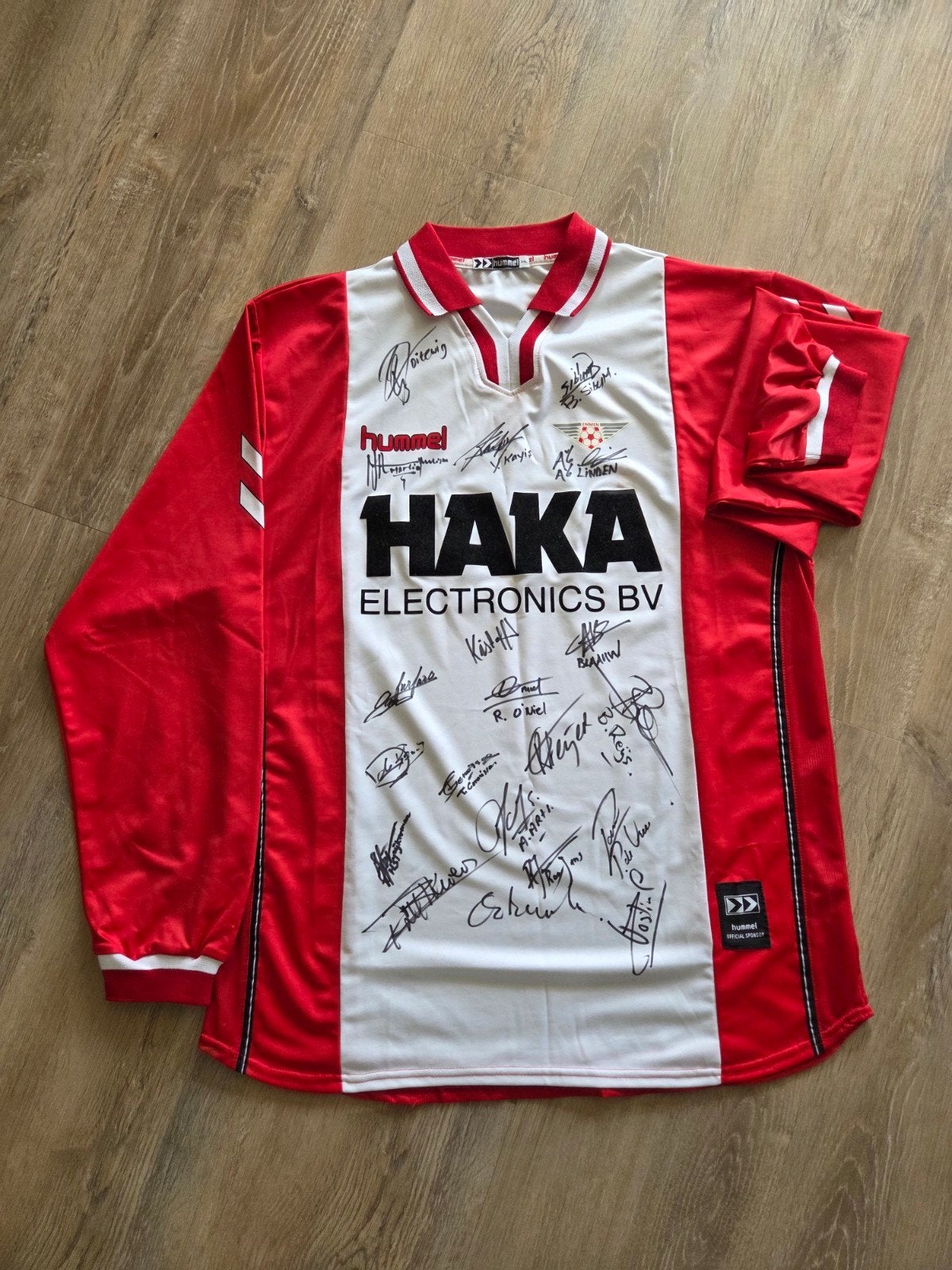 Gesigneerd FC Emmen thuisshirt 2002-2003, Groter dan maat XL, Ophalen of Verzenden, Zo goed als nieuw, Shirt